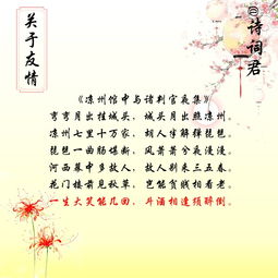 感恩友情的詩(shī)句古詩(shī),贊美友情的詩(shī)句古詩(shī),關(guān)于友情送別的詩(shī)句古詩(shī)
