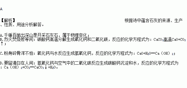 涉及化學知識的古詩句,蘊含化學知識的古詩,包含化學變化的古詩