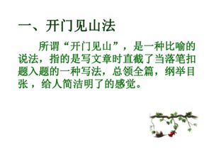 作文開頭的寫法指導(dǎo)課