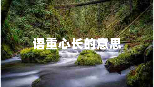 語(yǔ)重心長(zhǎng)的意思