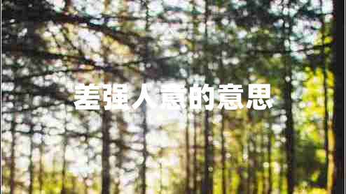 差強(qiáng)人意的意思