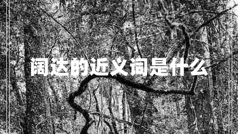 闊達的近義詞是什么