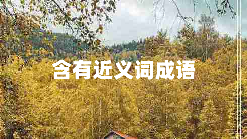 含有近義詞成語(yǔ)