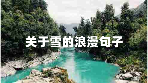 關于雪的浪漫句子