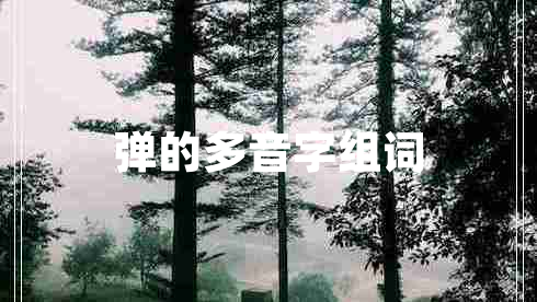 彈的多音字組詞 彈的多音字組詞