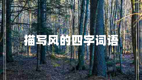 描寫風的四字詞語 描寫風的四字詞語