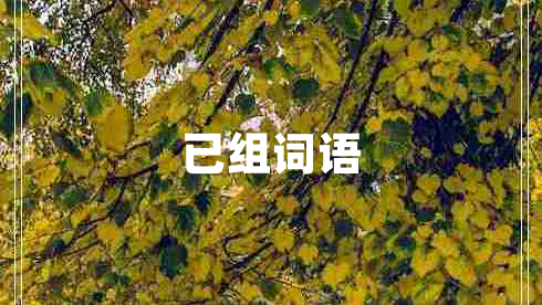 已組詞語