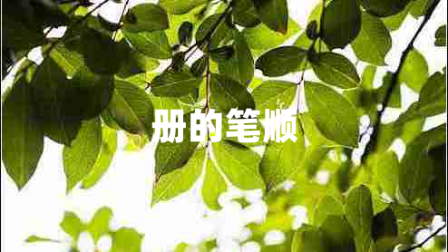冊(cè)的筆順