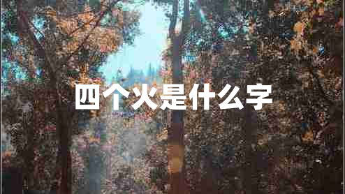 四個火是什么字