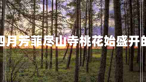 人間四月芳菲盡山寺桃花始盛開的意思