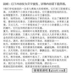 校園的梧桐樹400作文怎么寫