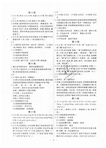 中考語文基礎(chǔ)知識(shí)一飛沖天答案