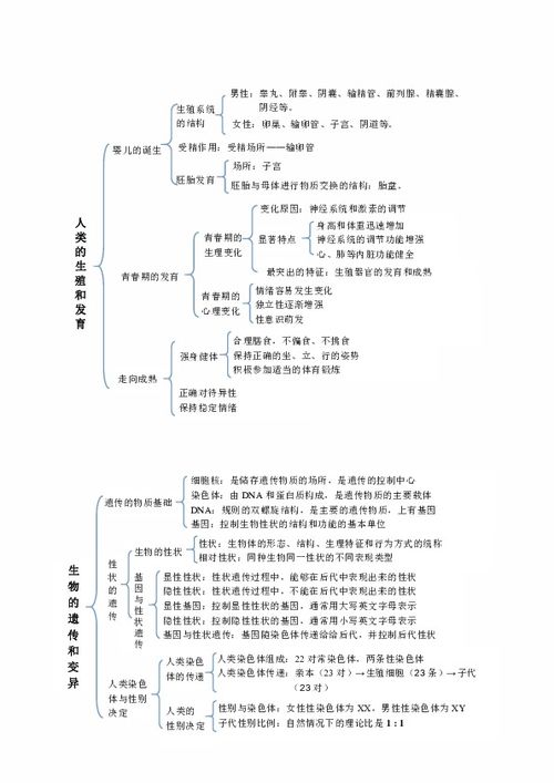 八級上冊濟(jì)南版生物基礎(chǔ)知識