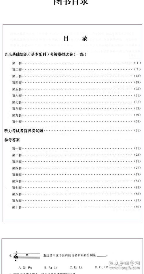 中央音樂(lè)學(xué)院二級(jí)樂(lè)理基礎(chǔ)知識(shí)