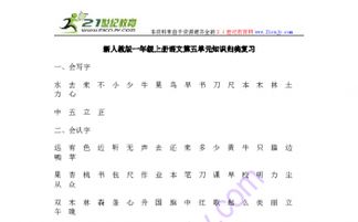 人教版五下語文基礎知識歸類