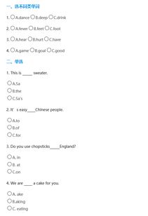 英語基礎(chǔ)知識(shí)三級(jí)