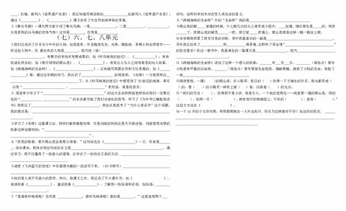 四級(jí)上冊(cè)基礎(chǔ)知識(shí)復(fù)習(xí)