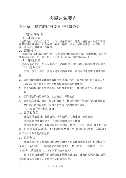 建筑學,基礎(chǔ)知識,試卷,房屋