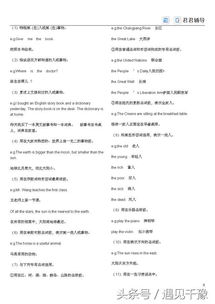 全面的基礎知識英語